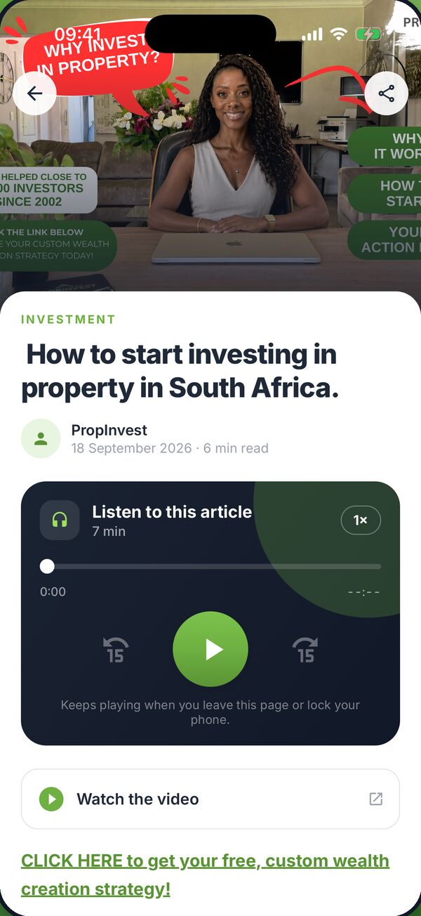 PropInvest app: Listen or read, your way
