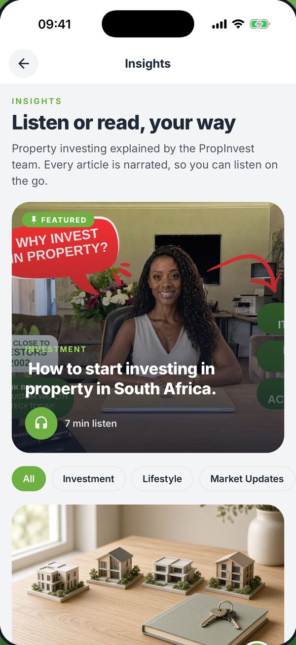 PropInvest app: Insights