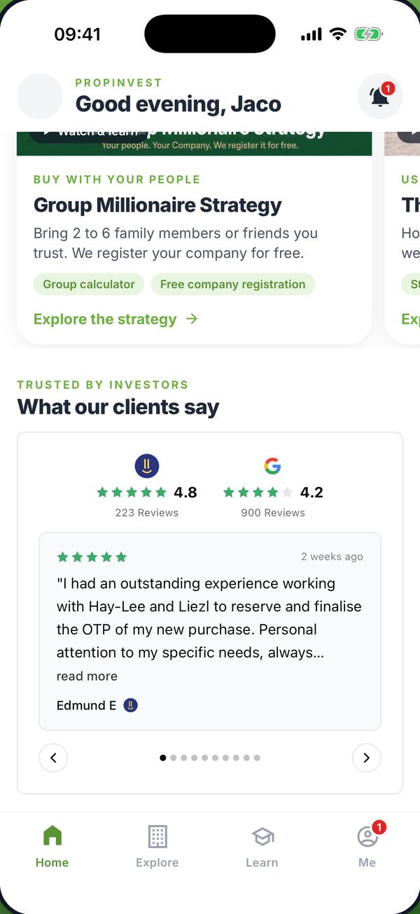 PropInvest app: Reviews