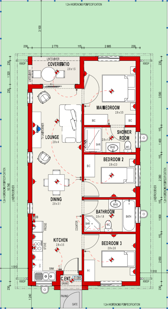 3 BED SIMPLEX UNIT